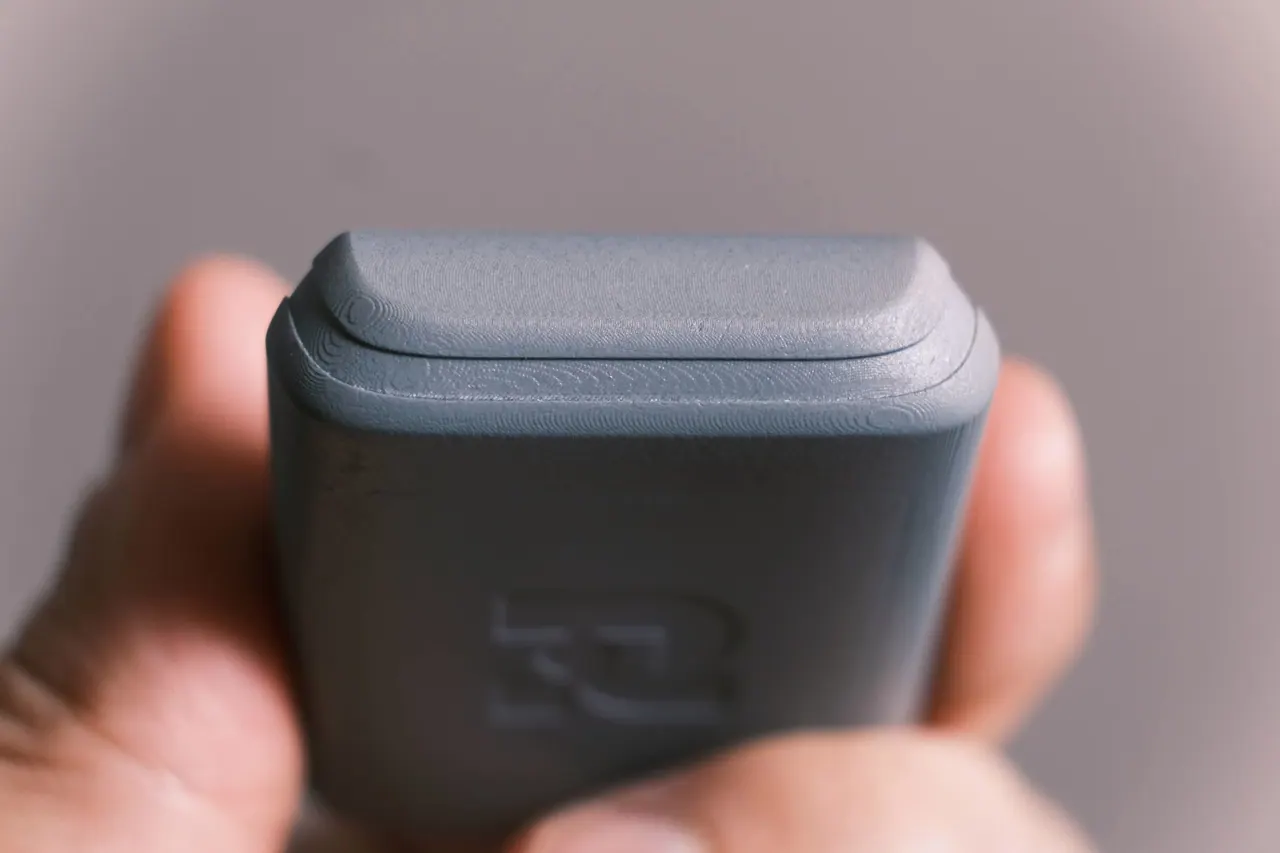 Looks-like prototype, checking proportions in hand.