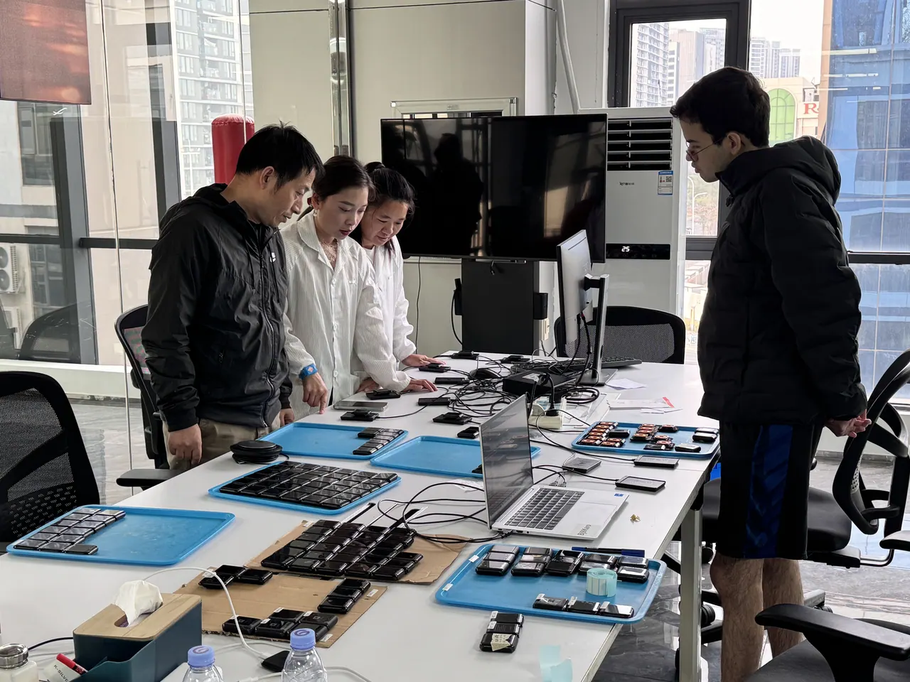 Engineering build review with the factory team.