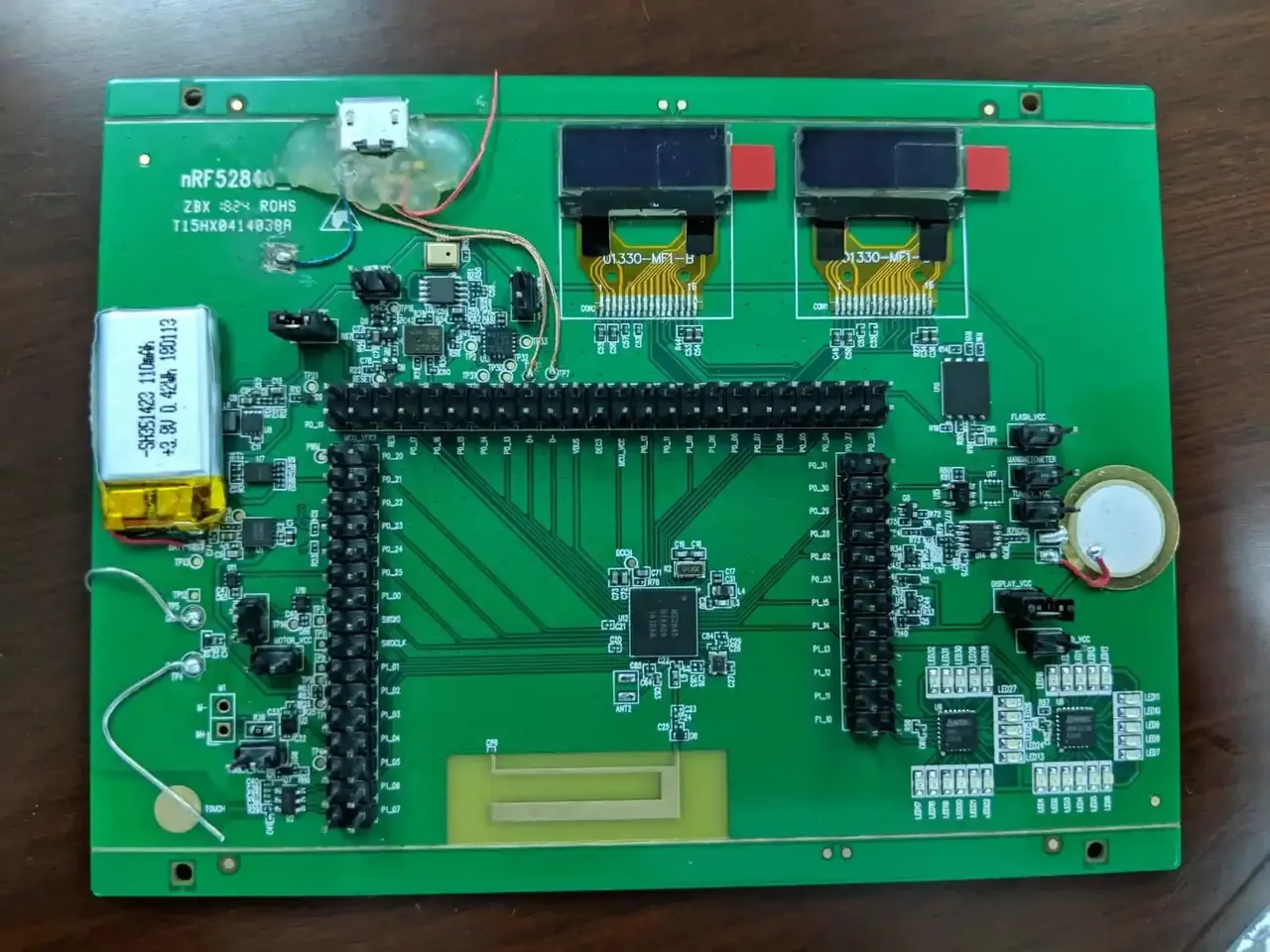 First board, to test and confirm our key components.