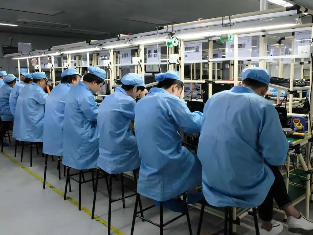 2. Each worker had to learn a specific assembly task